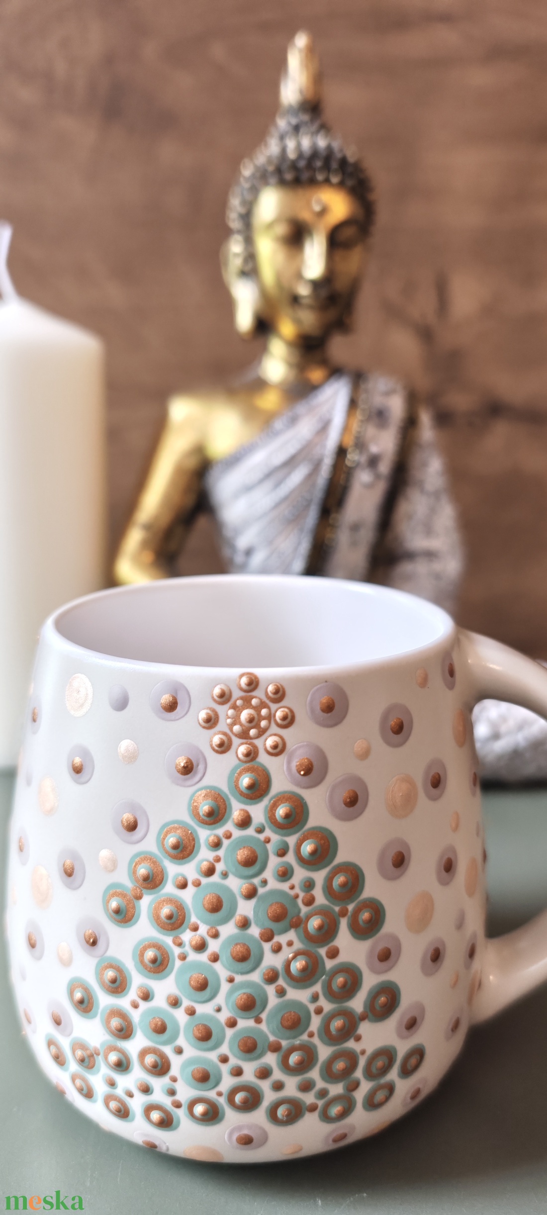 Pöttyös karácsonyi bögre  - otthon & életmód - konyhafelszerelés, tálalás - tálalás - bögre & csésze - Meska.hu