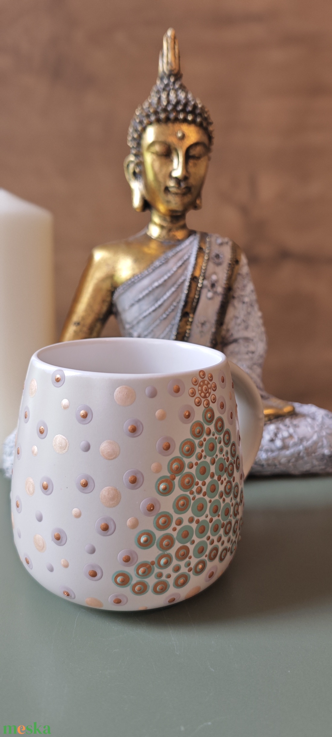 Pöttyös karácsonyi bögre  - otthon & életmód - konyhafelszerelés, tálalás - tálalás - bögre & csésze - Meska.hu