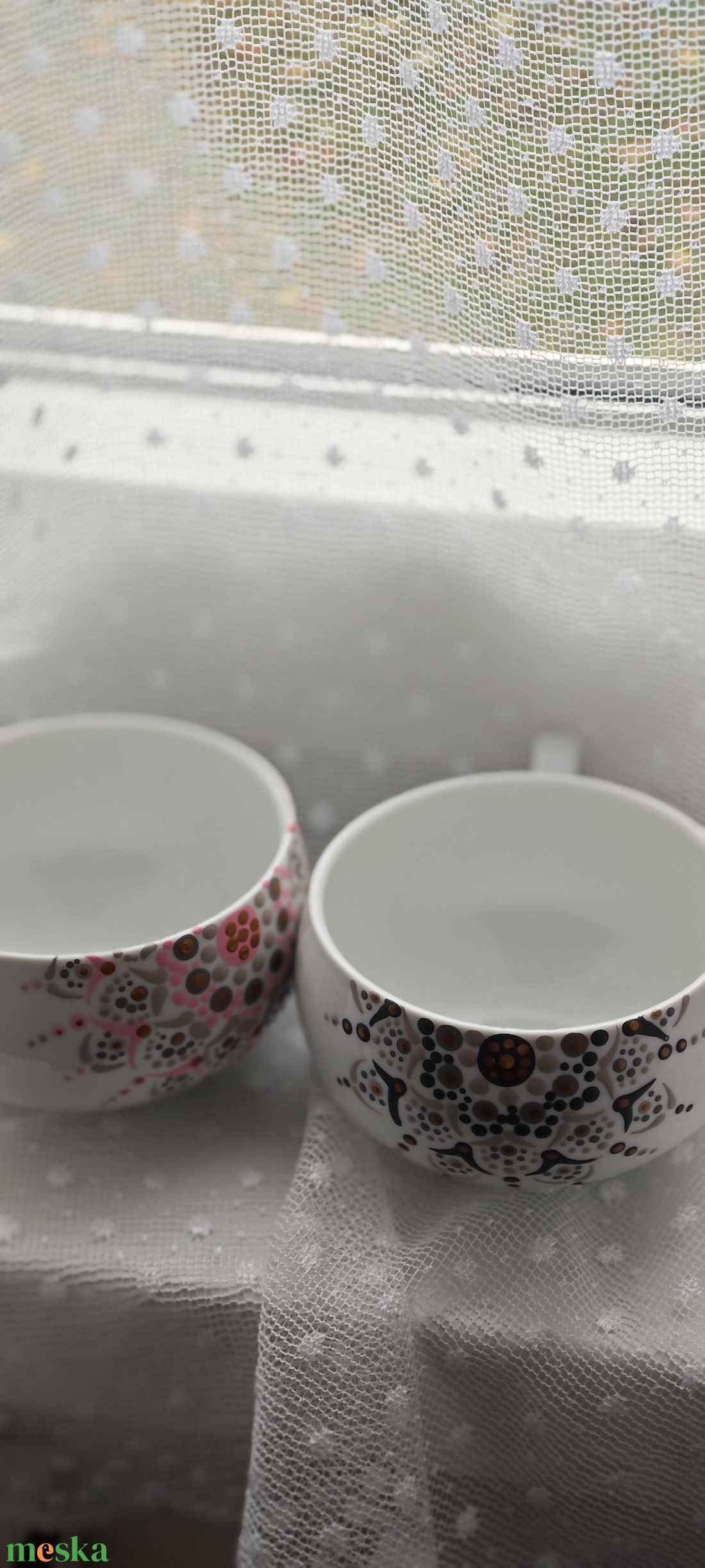 Mandalás teás csésze szett - otthon & életmód - konyhafelszerelés, tálalás - tálalás - bögre & csésze - Meska.hu