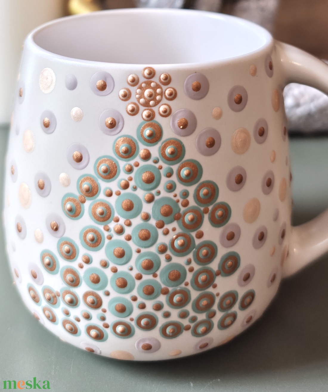 Pöttyös karácsonyi bögre  - otthon & életmód - konyhafelszerelés, tálalás - tálalás - bögre & csésze - Meska.hu