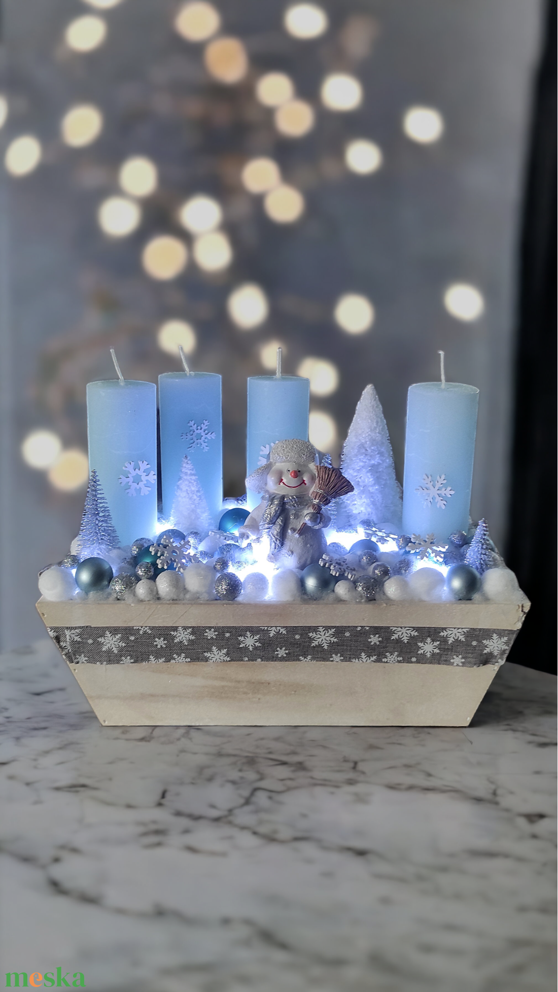 Havas álom adventi asztaldisz - karácsony - adventi díszek - adventi gyertyadíszek és koszorúdíszek - Meska.hu Havas álom adventi asztaldisz - karácsony - adventi díszek - adventi gyertyadíszek és koszorúdíszek - Meska.hu