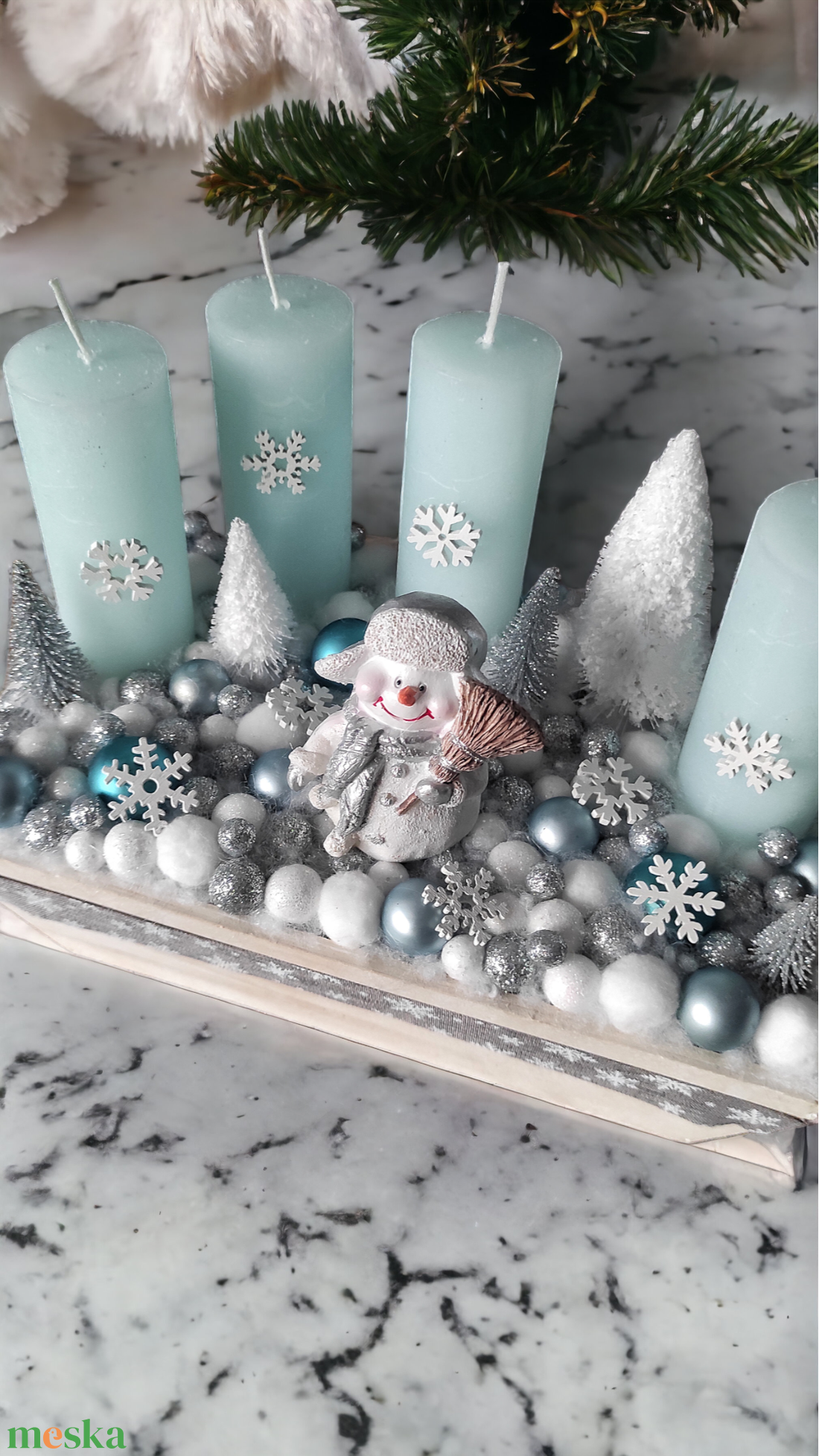 Havas álom adventi asztaldisz - karácsony - adventi díszek - adventi gyertyadíszek és koszorúdíszek - Meska.hu Havas álom adventi asztaldisz - karácsony - adventi díszek - adventi gyertyadíszek és koszorúdíszek - Meska.hu