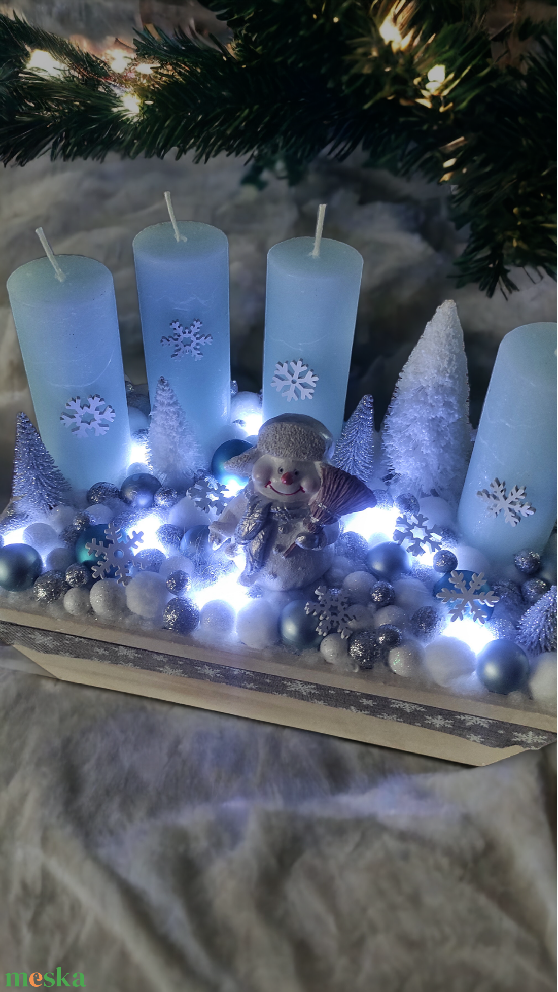 Havas álom adventi asztaldisz - karácsony - adventi díszek - adventi gyertyadíszek és koszorúdíszek - Meska.hu Havas álom adventi asztaldisz - karácsony - adventi díszek - adventi gyertyadíszek és koszorúdíszek - Meska.hu