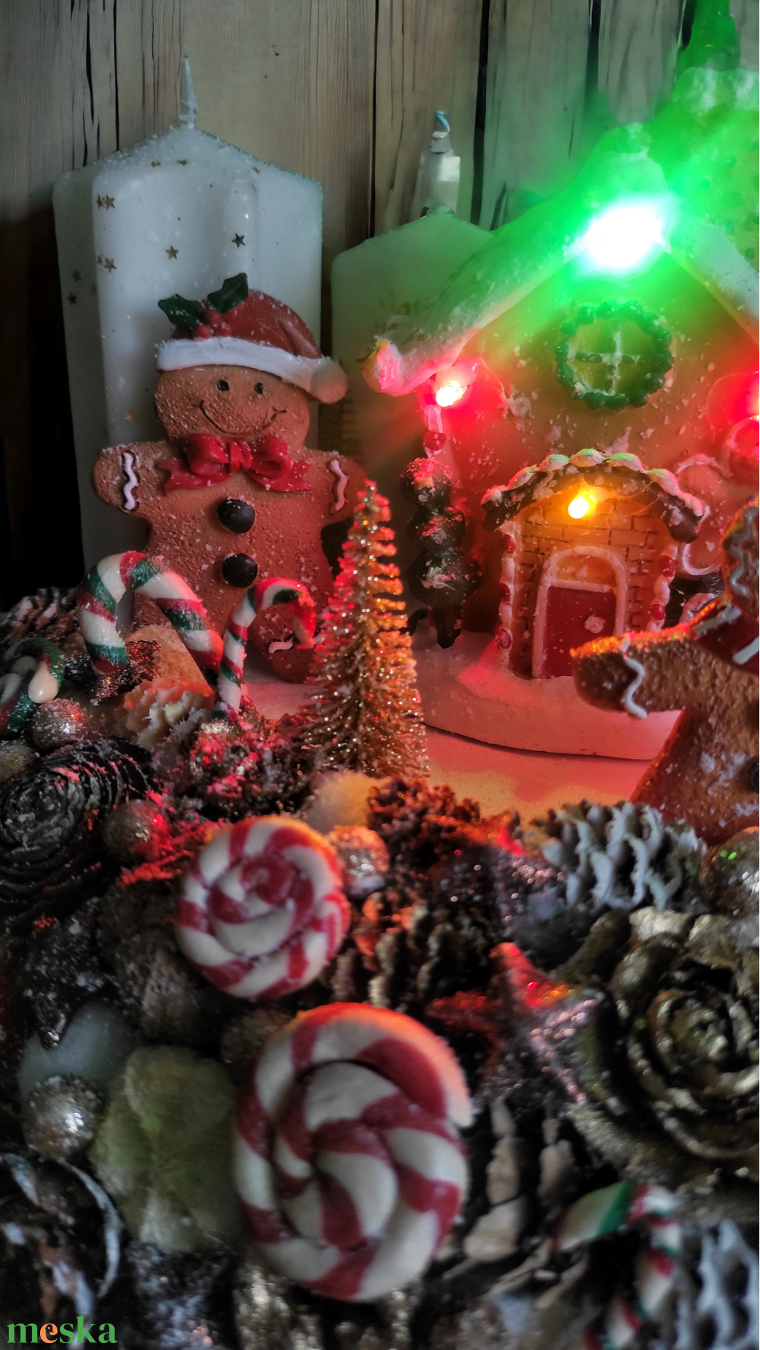 Zenélő, nagyméretű mézis adventi koszorú LED világítással - karácsony - adventi díszek - adventi gyertyadíszek és koszorúdíszek - Meska.hu Zenélő, nagyméretű mézis adventi koszorú LED világítással - karácsony - adventi díszek - adventi gyertyadíszek és koszorúdíszek - Meska.hu