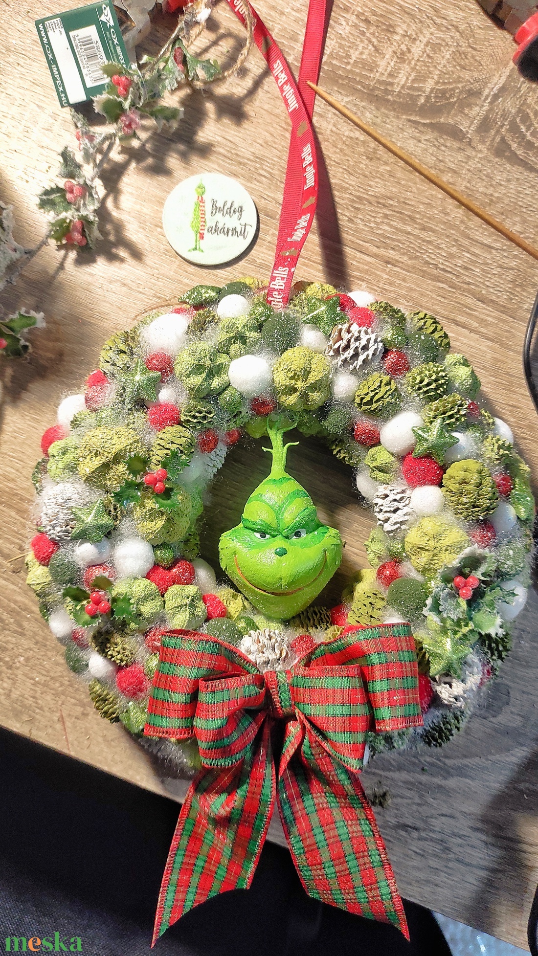 Grincs kopogtató - karácsony - adventi díszek - adventi ajtódísz - Meska.hu Grincs kopogtató - karácsony - adventi díszek - adventi ajtódísz - Meska.hu