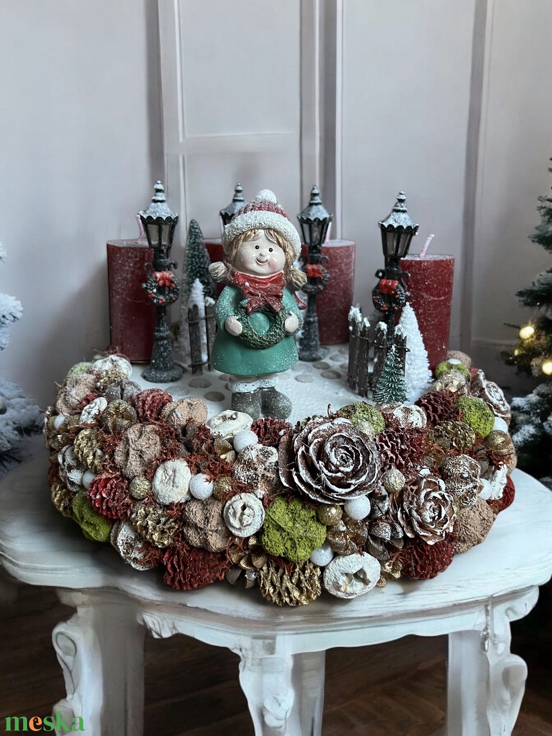 Adventi koszorú LED világítással (Kislány a parkban) - karácsony - adventi díszek - adventi koszorú - Meska.hu Adventi koszorú LED világítással (Kislány a parkban) - karácsony - adventi díszek - adventi koszorú - Meska.hu