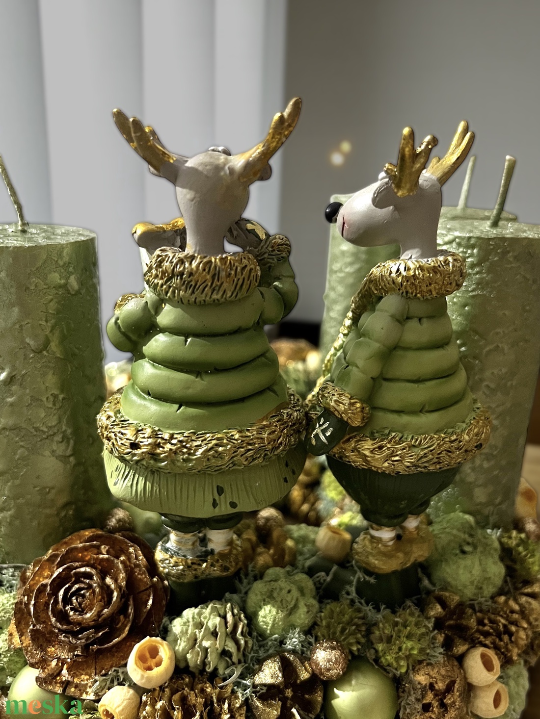 Különleges színvilágú adventi koszorú szarvasokkal - karácsony - adventi díszek - adventi gyertyadíszek és koszorúdíszek - Meska.hu Különleges színvilágú adventi koszorú szarvasokkal - karácsony - adventi díszek - adventi gyertyadíszek és koszorúdíszek - Meska.hu