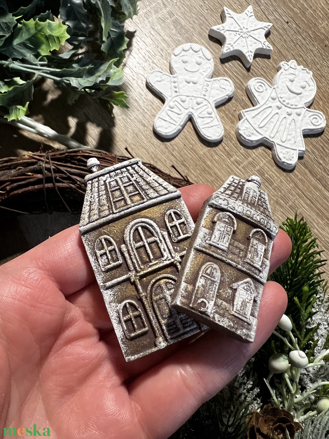 Festhető gipsz/kerámia figurák (2 nagy csomag) - karácsony - karácsonyi lakásdekoráció - karácsonyfadíszek - Meska.hu