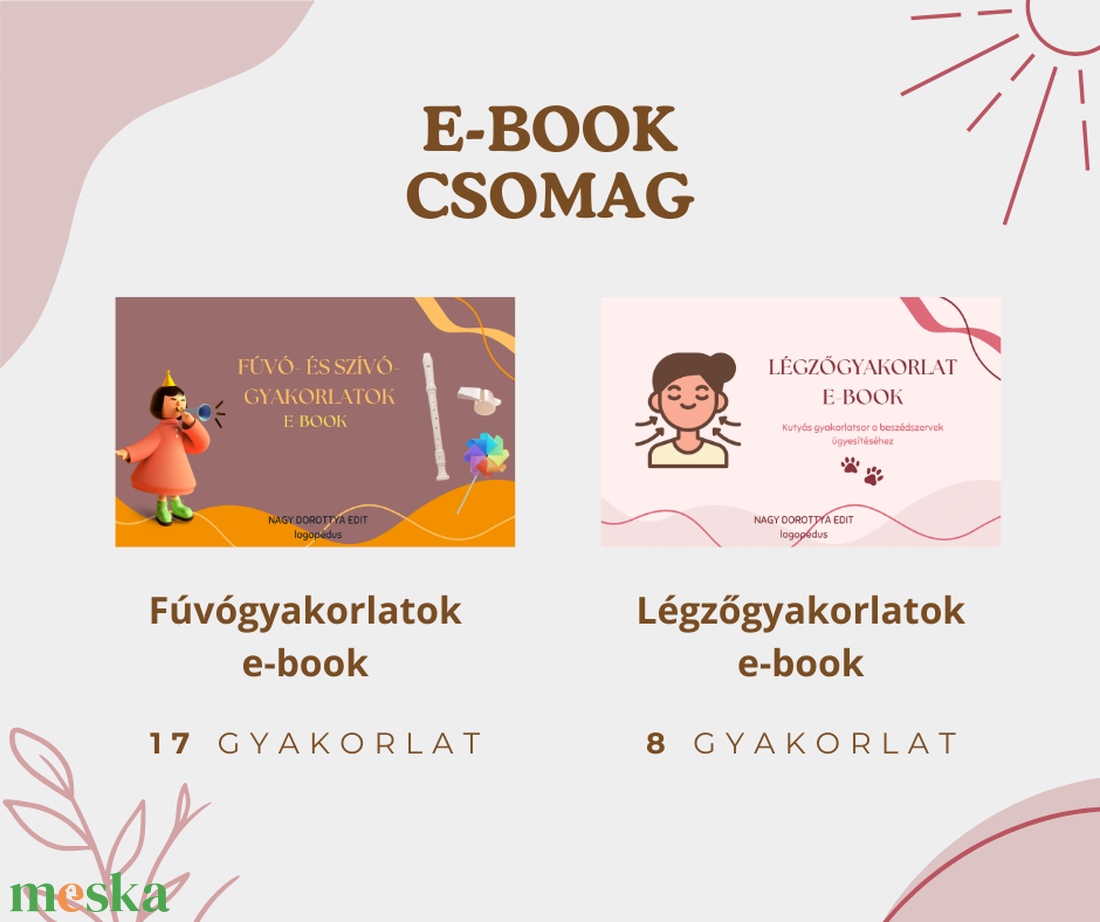 E-book csomag: Fúvó- és szívógyakorlatok + Légzőgyakorlatok - játék & sport - készségfejlesztő és logikai játék - oktató játékok - Meska.hu E-book csomag: Fúvó- és szívógyakorlatok + Légzőgyakorlatok - játék & sport - készségfejlesztő és logikai játék - oktató játékok - Meska.hu