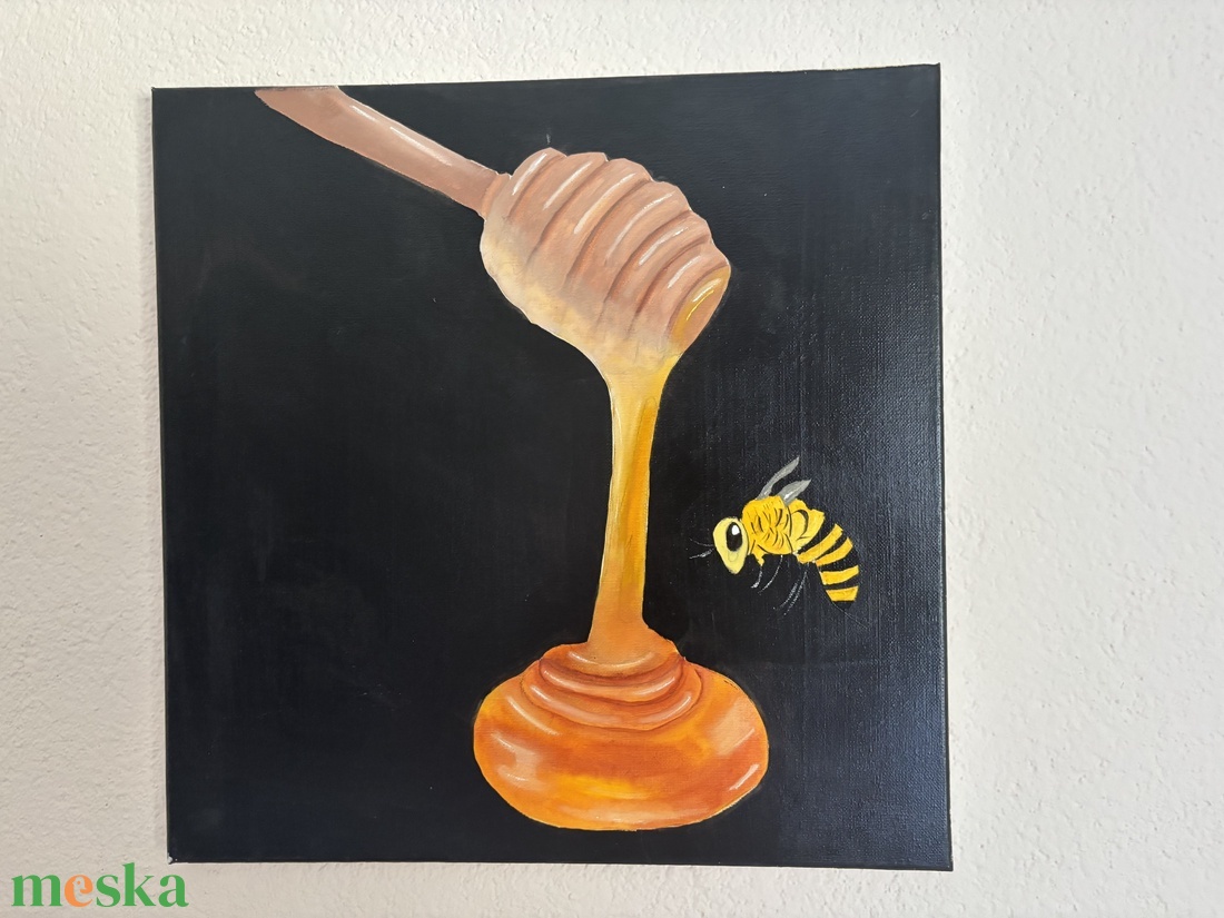 Honey and bee-Dominance - művészet - festmény - olajfestmény - Meska.hu