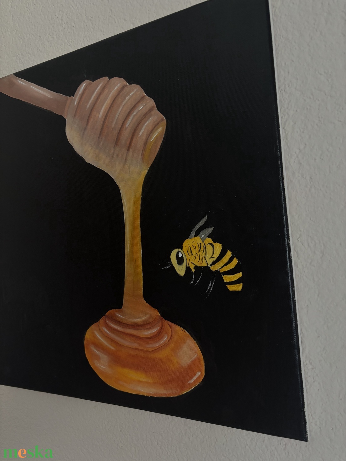 Honey and bee-Dominance - művészet - festmény - olajfestmény - Meska.hu