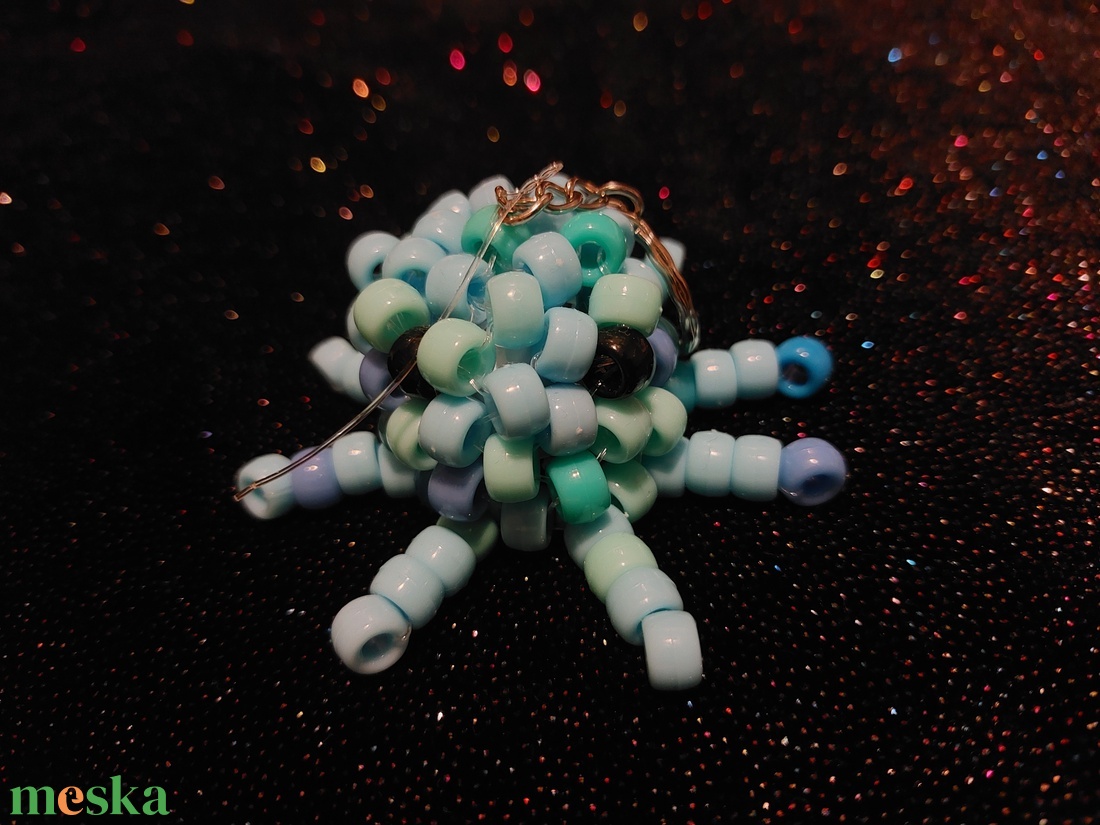 Kék Polip kulcstartó gyöngyből - táska & tok - kulcstartó & táskadísz - kulcstartó - Meska.hu