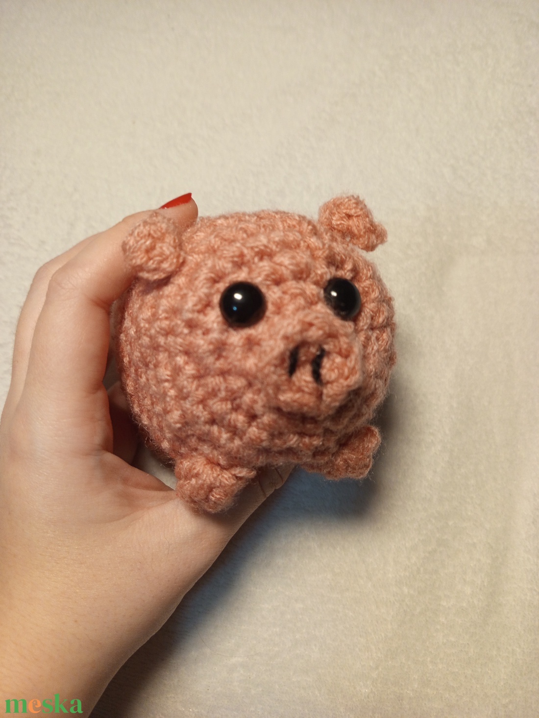 Horgolt malacka plüss  - játék & sport - plüssállat & játékfigura - malac - Meska.hu