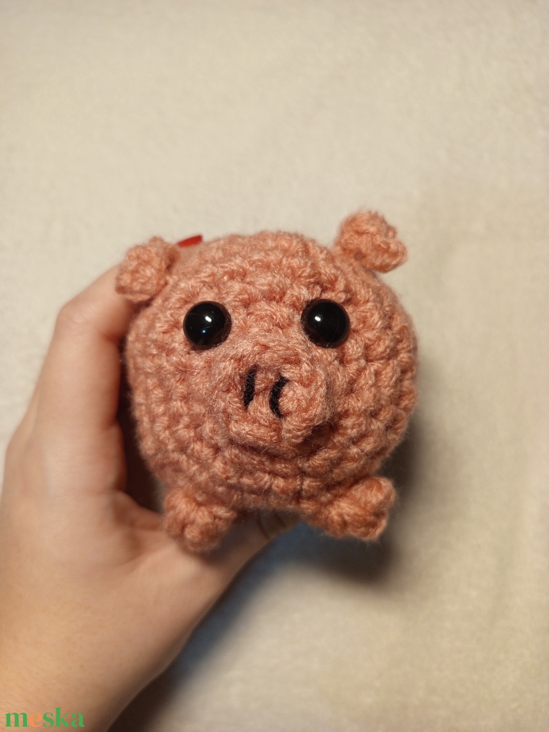 Horgolt malacka plüss  - játék & sport - plüssállat & játékfigura - malac - Meska.hu