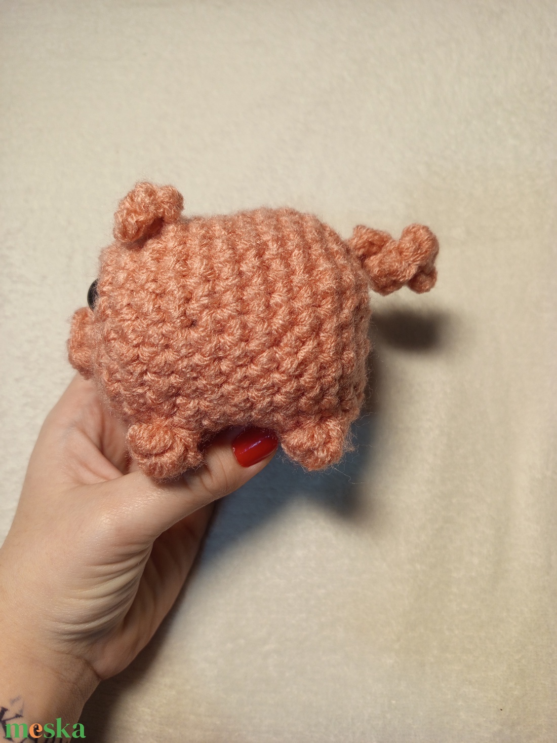 Horgolt malacka plüss  - játék & sport - plüssállat & játékfigura - malac - Meska.hu