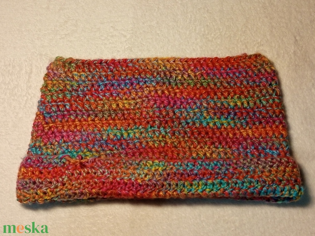 Horgolt szivárvány macska füles sapka - ruha & divat - sál, sapka, kendő - sapka - Meska.hu