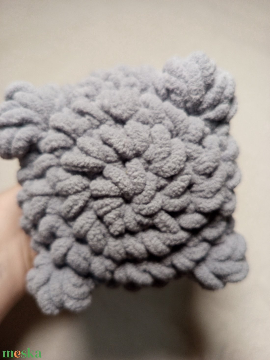 Horgolt szürke Dylan a dinó plüss  - játék & sport - plüssállat & játékfigura - plüss dínók - Meska.hu