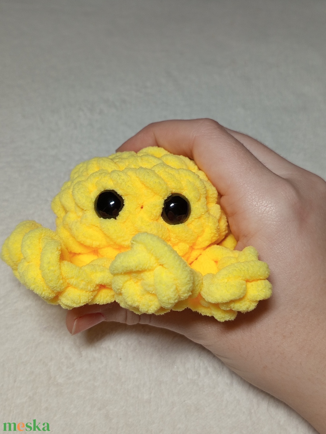 Cuki Sárga Polip - játék & sport - plüssállat & játékfigura - más figura - Meska.hu