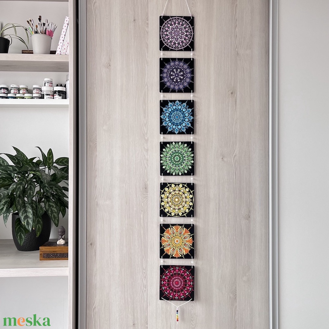 Felakasztható 7db-os csakra sor - otthon & lakás - dekoráció - fali és függő dekoráció - falra akasztható dekor - Meska.hu