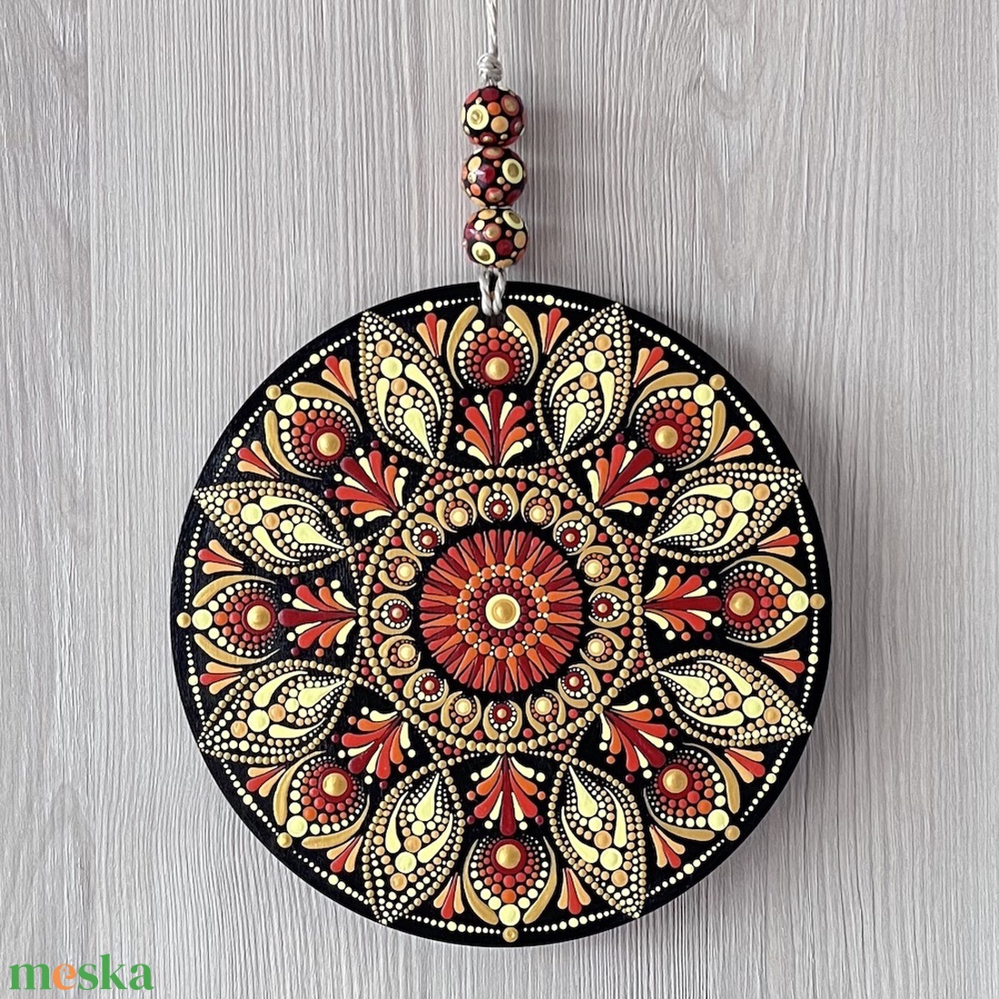 Ajtódísz - Tűzfény mandala - átmérő 20 cm - otthon & életmód - dekoráció - fali és függő dekoráció - falra akasztható dekor - Meska.hu Ajtódísz - Tűzfény mandala - átmérő 20 cm - otthon & életmód - dekoráció - fali és függő dekoráció - falra akasztható dekor - Meska.hu