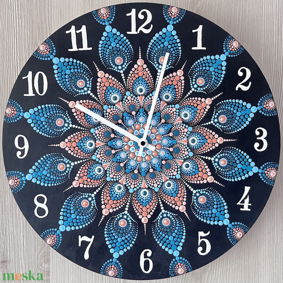 Festett mandala falióra csendes óraszerkezettel - otthon & életmód - dekoráció - fali és függő dekoráció - falióra & óra - Meska.hu Festett mandala falióra csendes óraszerkezettel - otthon & életmód - dekoráció - fali és függő dekoráció - falióra & óra - Meska.hu