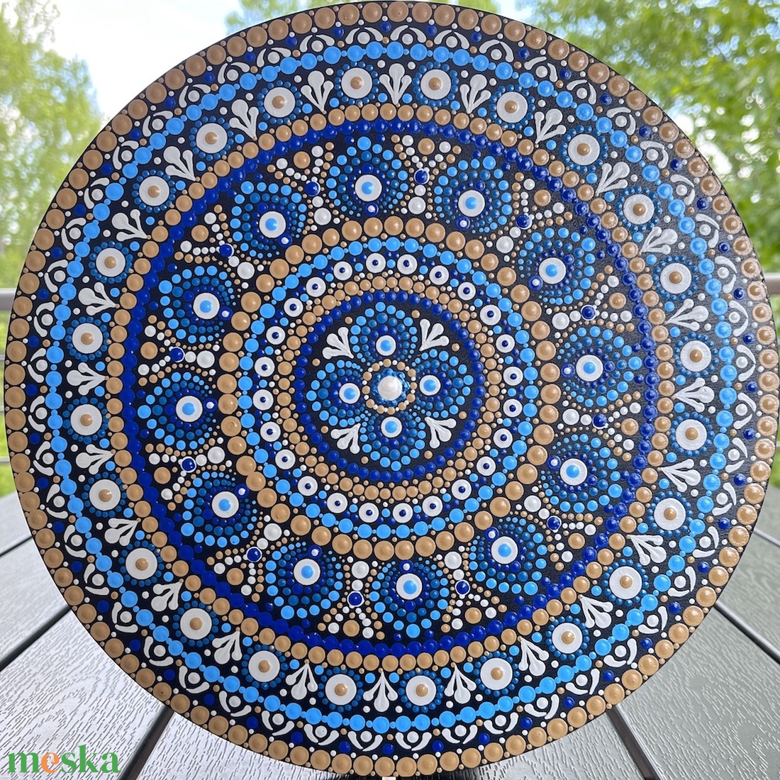 Pontozott mandala - átmérő 30cm - otthon & életmód - dekoráció - fali és függő dekoráció - falra akasztható dekor - Meska.hu Pontozott mandala - átmérő 30cm - otthon & életmód - dekoráció - fali és függő dekoráció - falra akasztható dekor - Meska.hu