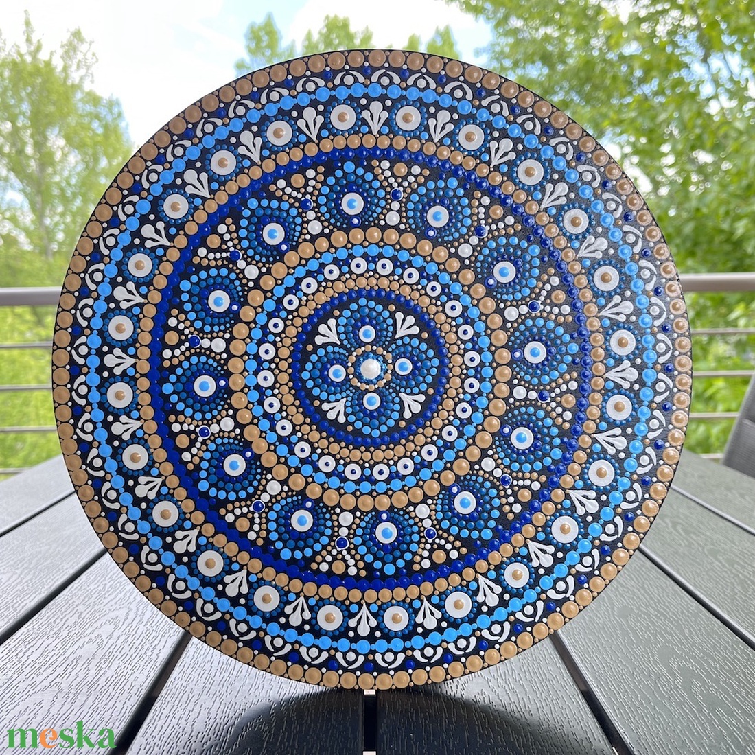 Pontozott mandala - átmérő 30cm - otthon & életmód - dekoráció - fali és függő dekoráció - falra akasztható dekor - Meska.hu Pontozott mandala - átmérő 30cm - otthon & életmód - dekoráció - fali és függő dekoráció - falra akasztható dekor - Meska.hu