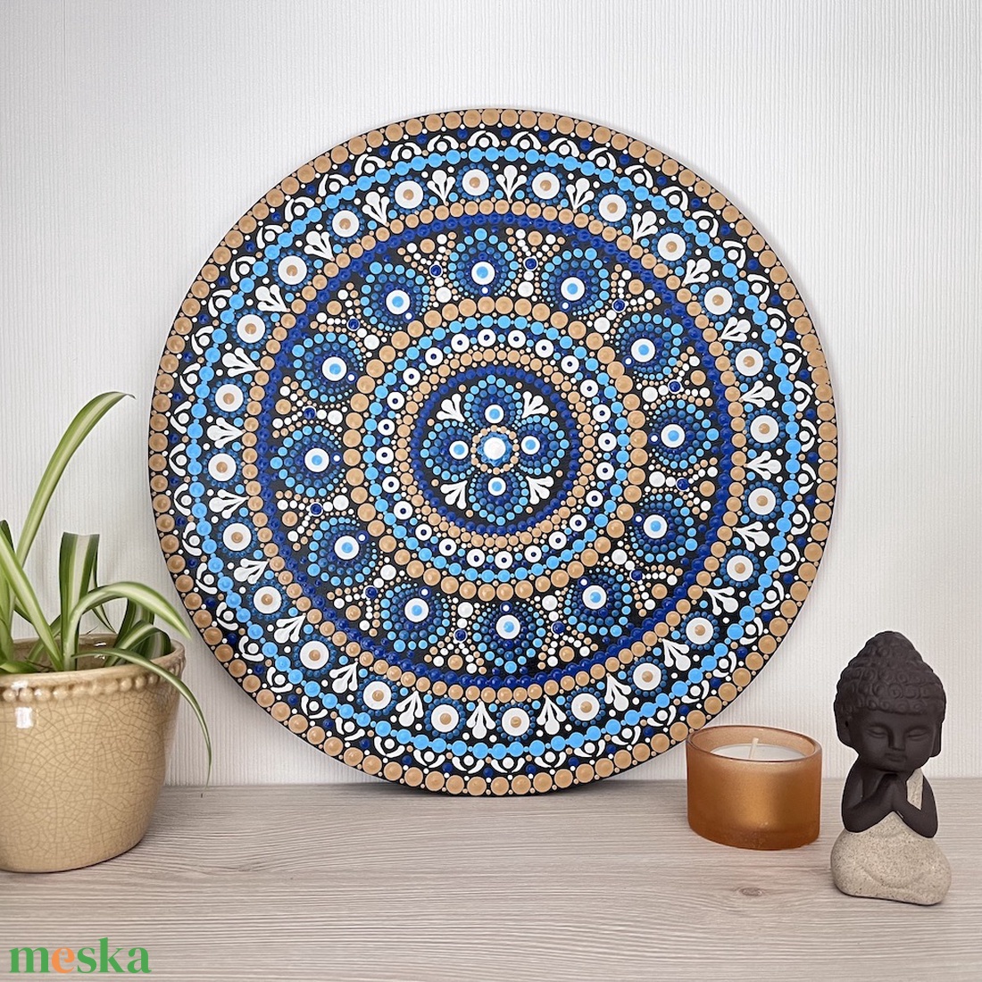Pontozott mandala - átmérő 30cm - otthon & életmód - dekoráció - fali és függő dekoráció - falra akasztható dekor - Meska.hu Pontozott mandala - átmérő 30cm - otthon & életmód - dekoráció - fali és függő dekoráció - falra akasztható dekor - Meska.hu
