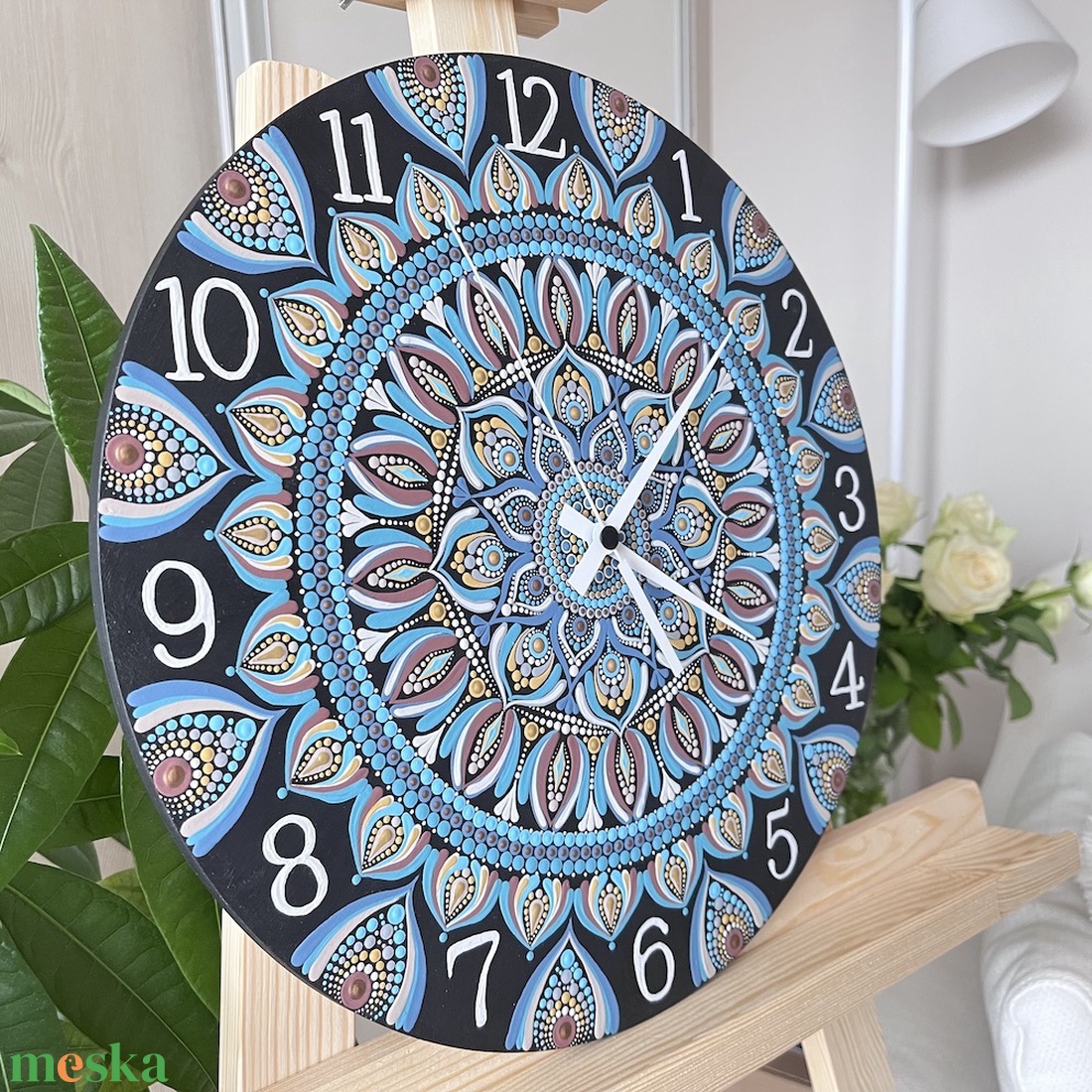 Mandala falióra, kék-barna színekkel, átmérő 35 cm - otthon & életmód - dekoráció - fali és függő dekoráció - falióra & óra - Meska.hu Mandala falióra, kék-barna színekkel, átmérő 35 cm - otthon & életmód - dekoráció - fali és függő dekoráció - falióra & óra - Meska.hu