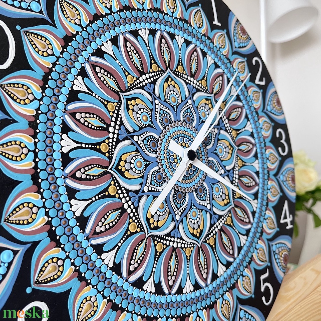 Mandala falióra, kék-barna színekkel, átmérő 35 cm - otthon & életmód - dekoráció - fali és függő dekoráció - falióra & óra - Meska.hu Mandala falióra, kék-barna színekkel, átmérő 35 cm - otthon & életmód - dekoráció - fali és függő dekoráció - falióra & óra - Meska.hu