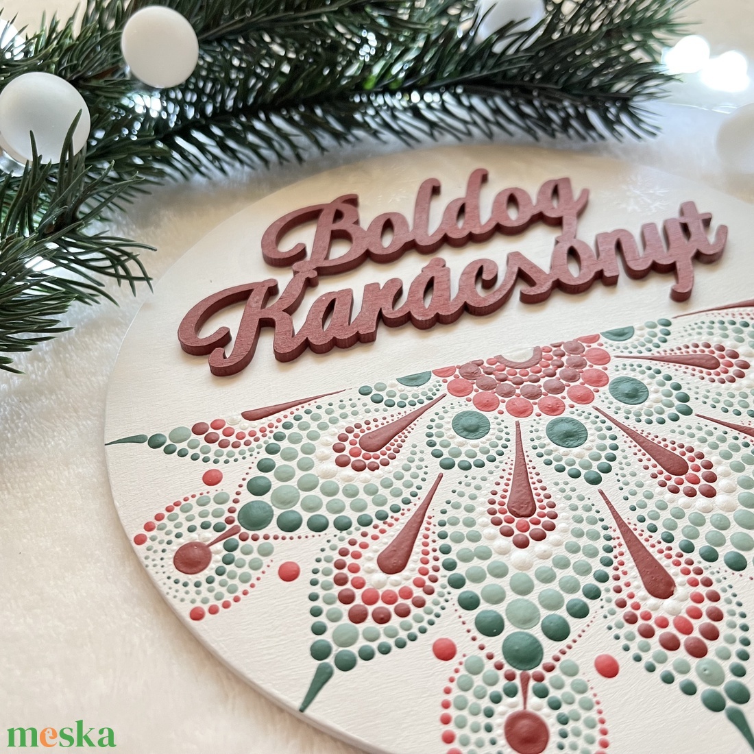 Boldog Karácsonyt hűtőmágnes mandala mintával - 18cm - otthon & életmód - dekoráció - spiritualitás - mandala - Meska.hu Boldog Karácsonyt hűtőmágnes mandala mintával - 18cm - otthon & életmód - dekoráció - spiritualitás - mandala - Meska.hu
