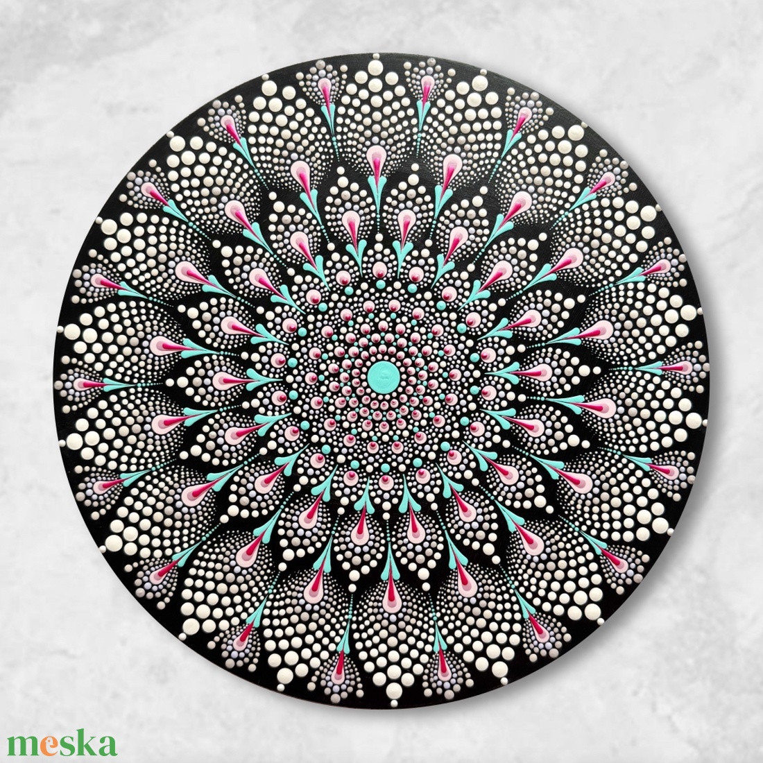 Mandala falidísz türkiz és rózsaszín színekben kézzel festett egyedi darab - otthon & életmód - dekoráció - spiritualitás - mandala - Meska.hu Mandala falidísz türkiz és rózsaszín színekben kézzel festett egyedi darab - otthon & életmód - dekoráció - spiritualitás - mandala - Meska.hu