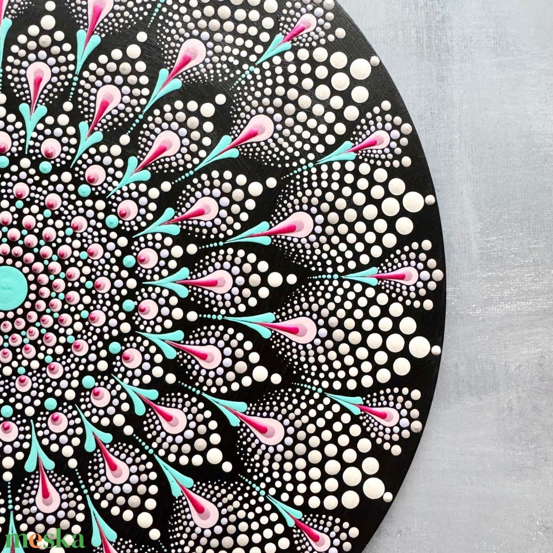 Mandala falidísz türkiz és rózsaszín színekben kézzel festett egyedi darab - otthon & életmód - dekoráció - spiritualitás - mandala - Meska.hu Mandala falidísz türkiz és rózsaszín színekben kézzel festett egyedi darab - otthon & életmód - dekoráció - spiritualitás - mandala - Meska.hu