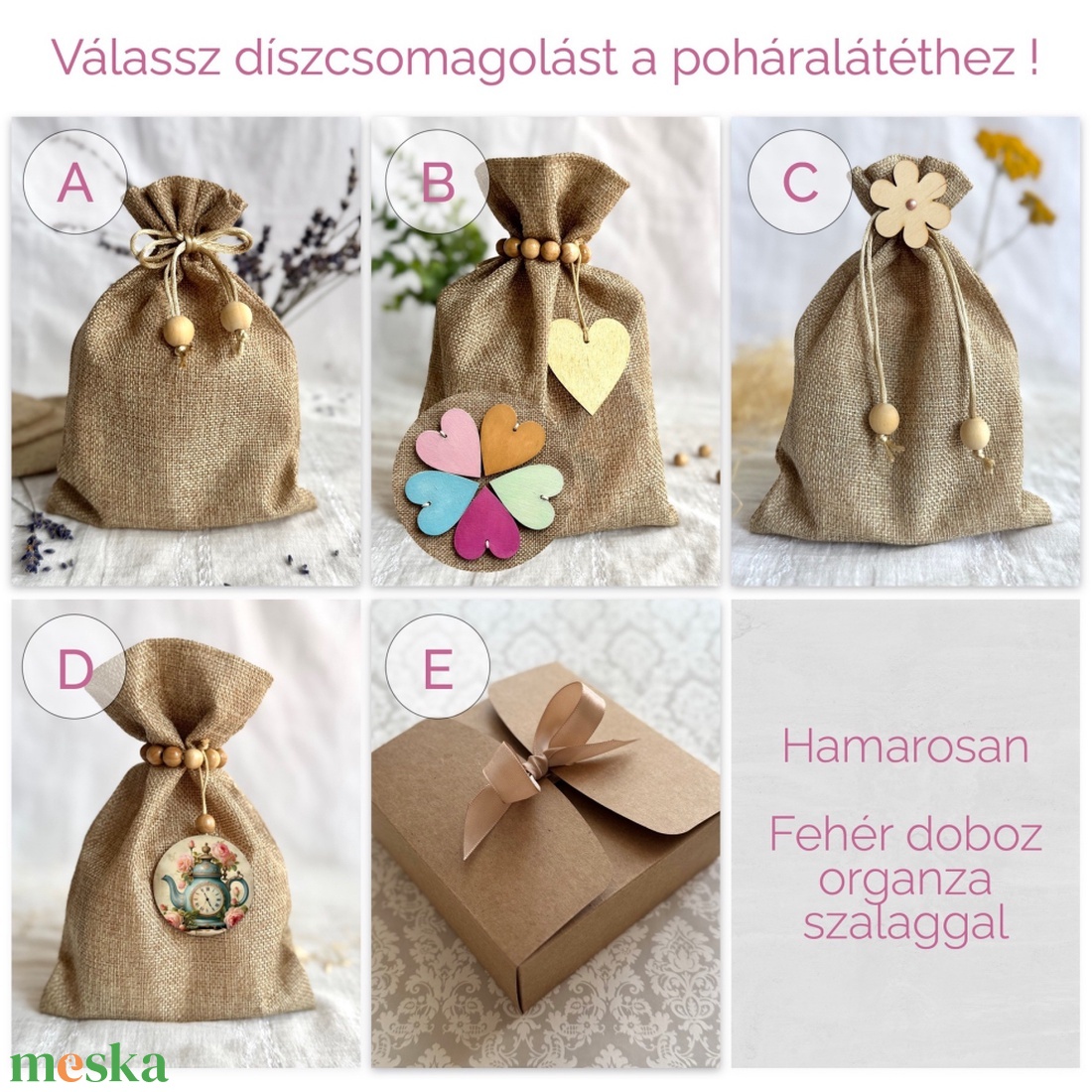Fa poháralátét szett  választható teáskanna mintákkal - otthon & életmód - konyhafelszerelés, tálalás - tálalás - tányér- és poháralátét - Meska.hu