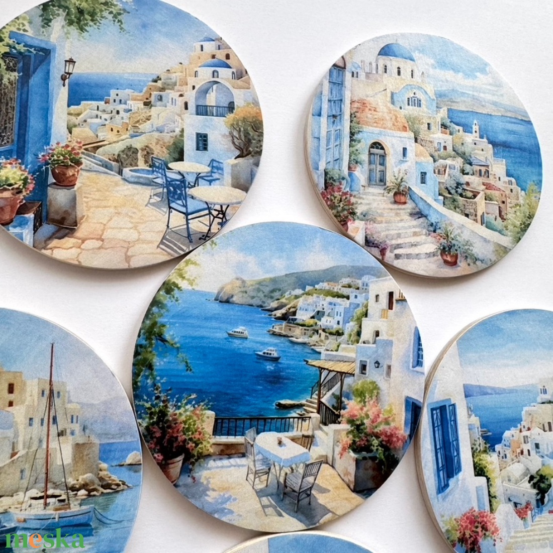 Santorini ihlette poháralátét többféle design - otthon & életmód - konyhafelszerelés, tálalás - tálalás - tányér- és poháralátét - Meska.hu Santorini ihlette poháralátét többféle design - otthon & életmód - konyhafelszerelés, tálalás - tálalás - tányér- és poháralátét - Meska.hu