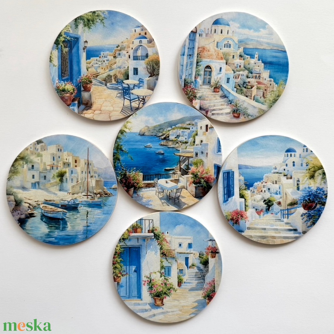 Santorini ihlette poháralátét többféle design - otthon & életmód - konyhafelszerelés, tálalás - tálalás - tányér- és poháralátét - Meska.hu Santorini ihlette poháralátét többféle design - otthon & életmód - konyhafelszerelés, tálalás - tálalás - tányér- és poháralátét - Meska.hu
