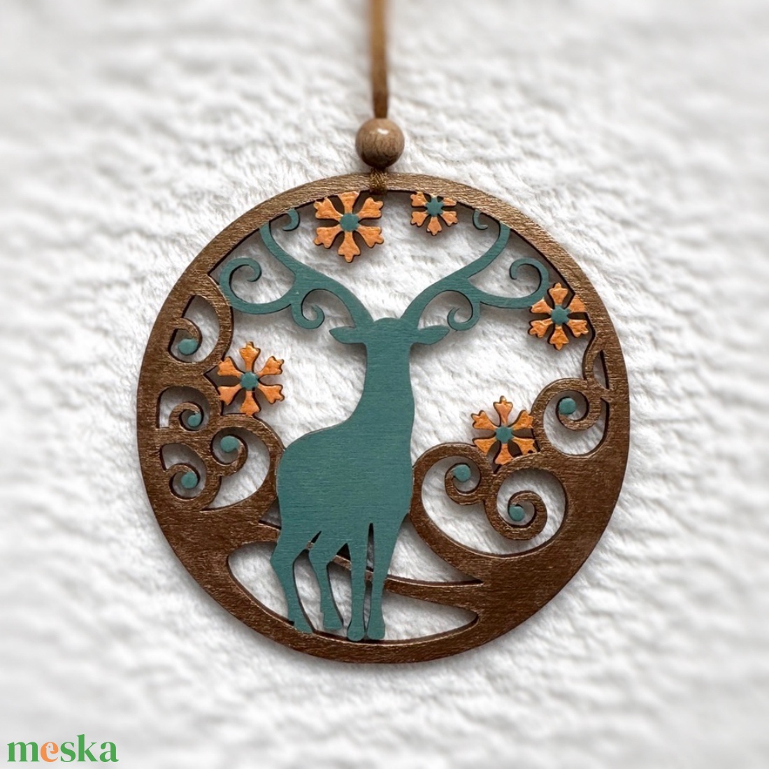 DIY  Szarvas és hópelyhek fa karácsonyfadísz / 2 db (VIDEÓVAL) - diy (csináld magad) - egységcsomag - Meska.hu