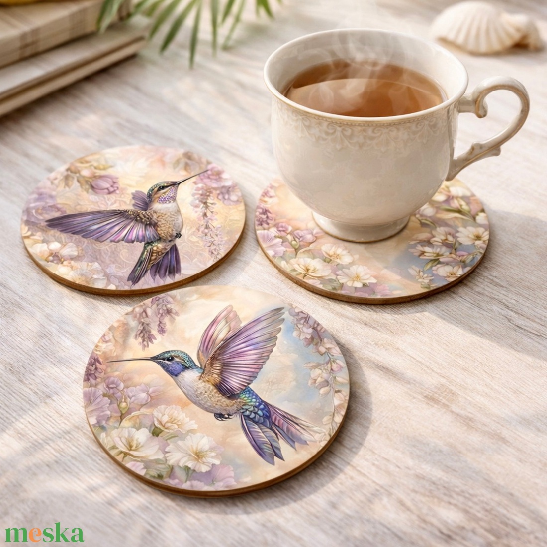Fa poháralátét kolibri mintákkal � többféle design - otthon & életmód - konyhafelszerelés, tálalás - tálalás - tányér- és poháralátét - Meska.hu