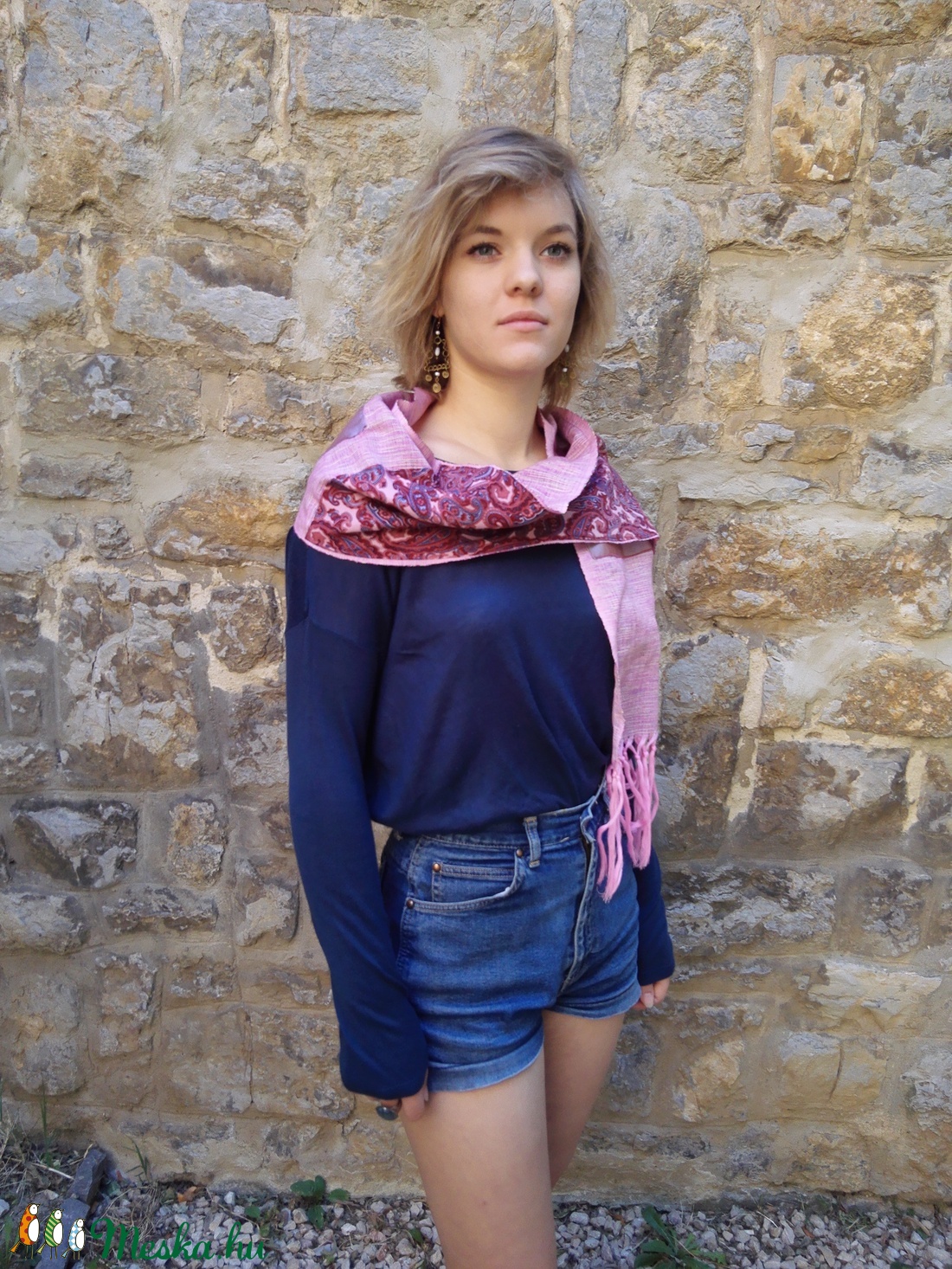 Lila selyem sál patchwork rojtos kendő - - Meska.hu Lila selyem sál patchwork rojtos kendő - - Meska.hu