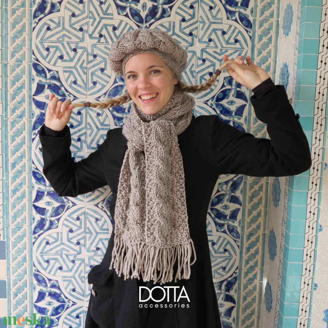 Dotta szett - sapka sál szett - vastag fonalból kézzel kötve - puha meleg gyapjús kollekció - ruha & divat - sál, sapka, kendő - sapka & sál szett - Meska.hu
