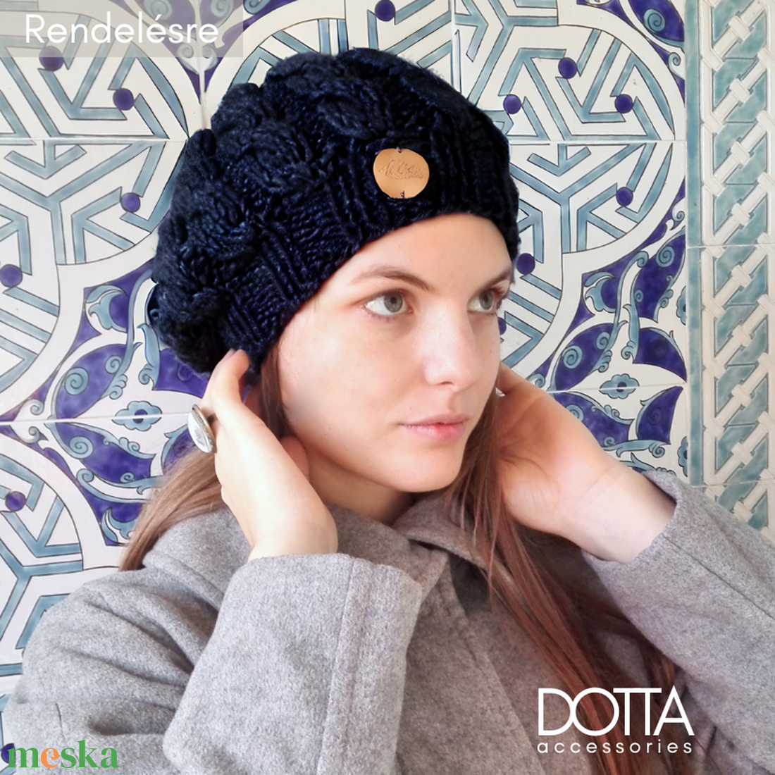Fekete kötött Dotta sapka - vastag meleg puha gyapjús fonalból kötve - csavart mintás női beret, barett - ruha & divat - sál, sapka, kendő - sapka - Meska.hu Fekete kötött Dotta sapka - vastag meleg puha gyapjús fonalból kötve - csavart mintás női beret, barett - ruha & divat - sál, sapka, kendő - sapka - Meska.hu