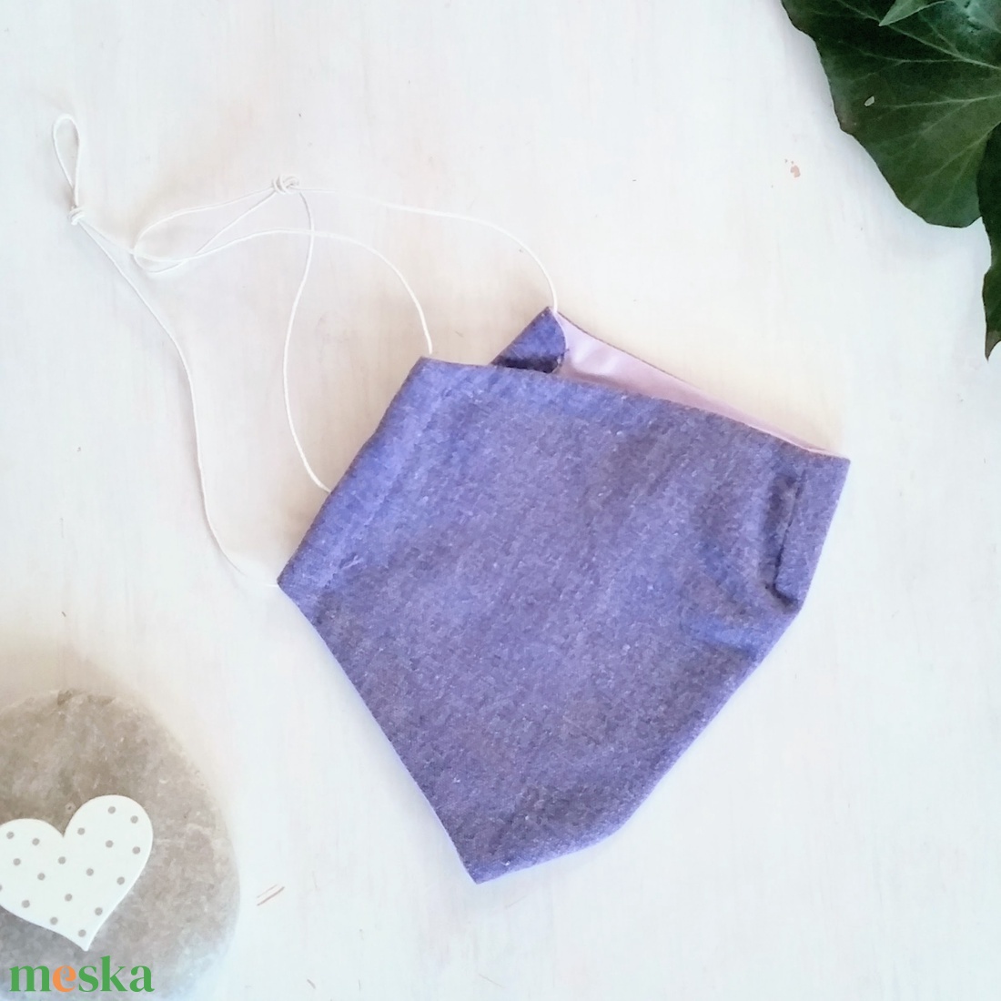 Lila maszk - 2 rétegű - kamasz / női arcmaszk - 100% pamut vasalható szájmaszk - ruha & divat - maszk, arcmaszk - női - Meska.hu