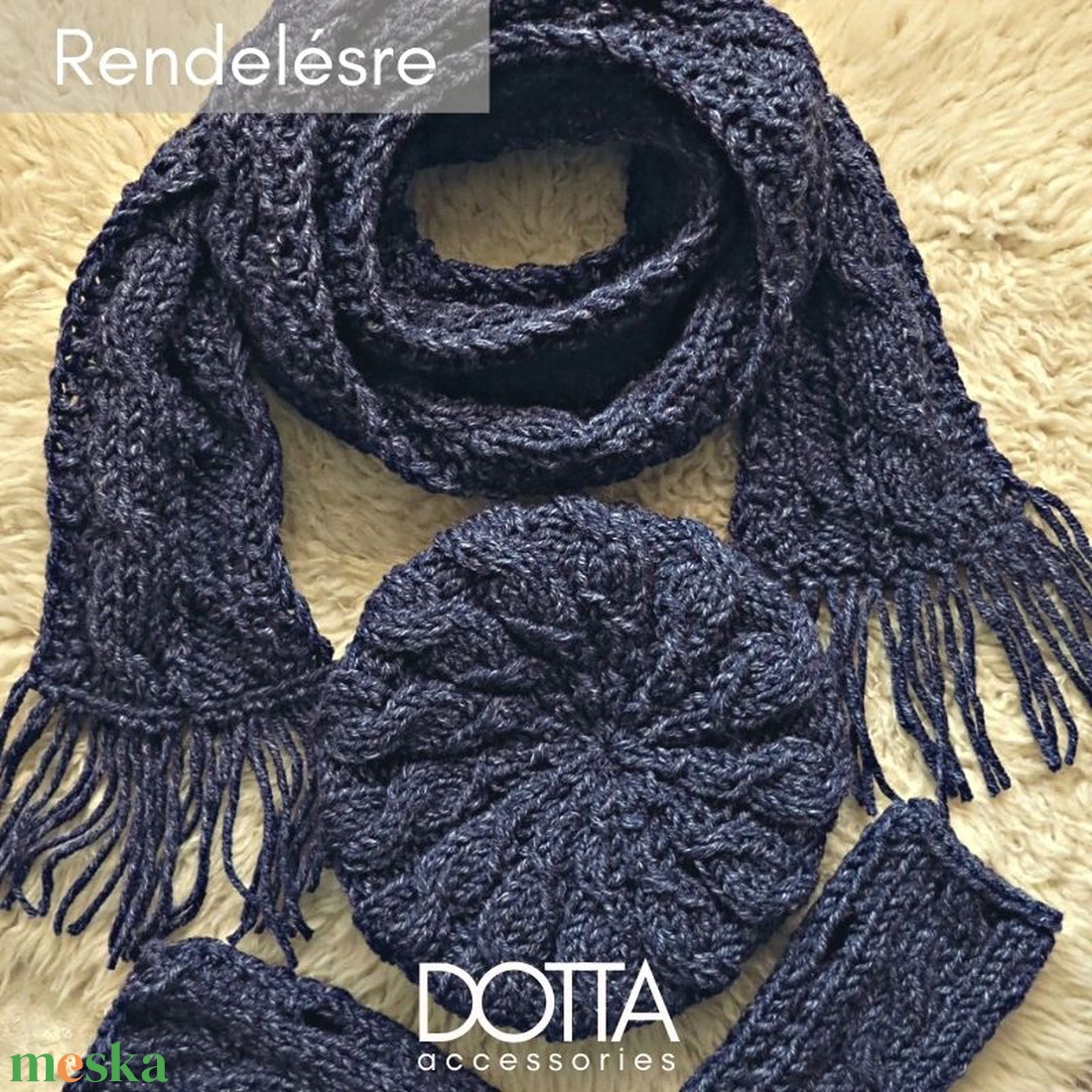 Dotta sál csavart mintával - kézi kötött sál - rojtos hosszú sál - női nyakmelegítő - ruha & divat - sál, sapka, kendő - sál - Meska.hu