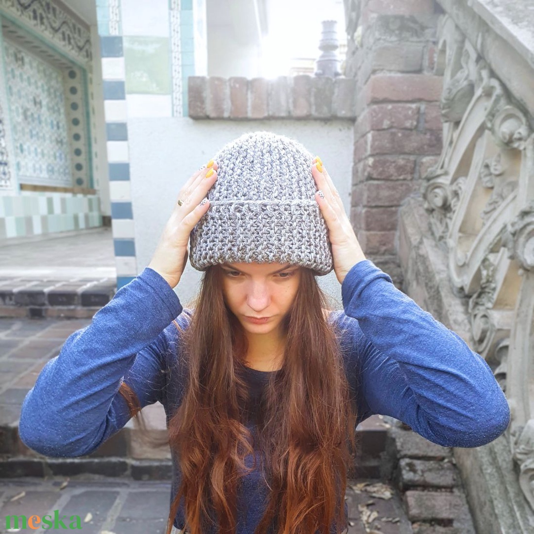 Forest kötött meleg sapka - unisex férfi női beanie hipster - sapi vastag fonalból - ruha & divat - sál, sapka, kendő - sapka - Meska.hu