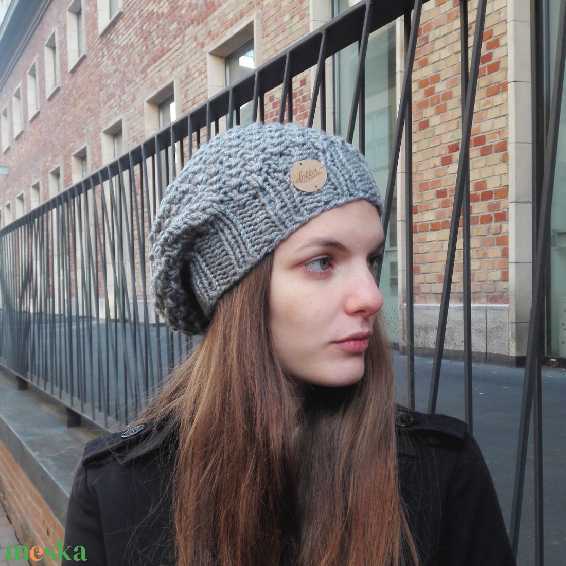 Trendi slouchy - szürke Kincső sapka - bő fazonú téli sapka - vastag meleg gyapjús fonal - beanie sapi - ruha & divat - sál, sapka, kendő - sapka - Meska.hu