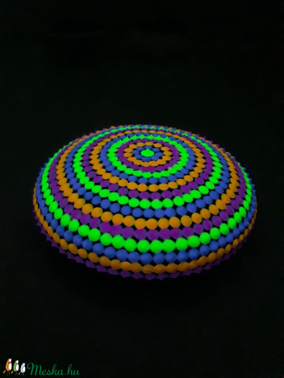 Fluoreszkáló mandala festés, gyönyörű színekkel - otthon & életmód - dekoráció - Meska.hu