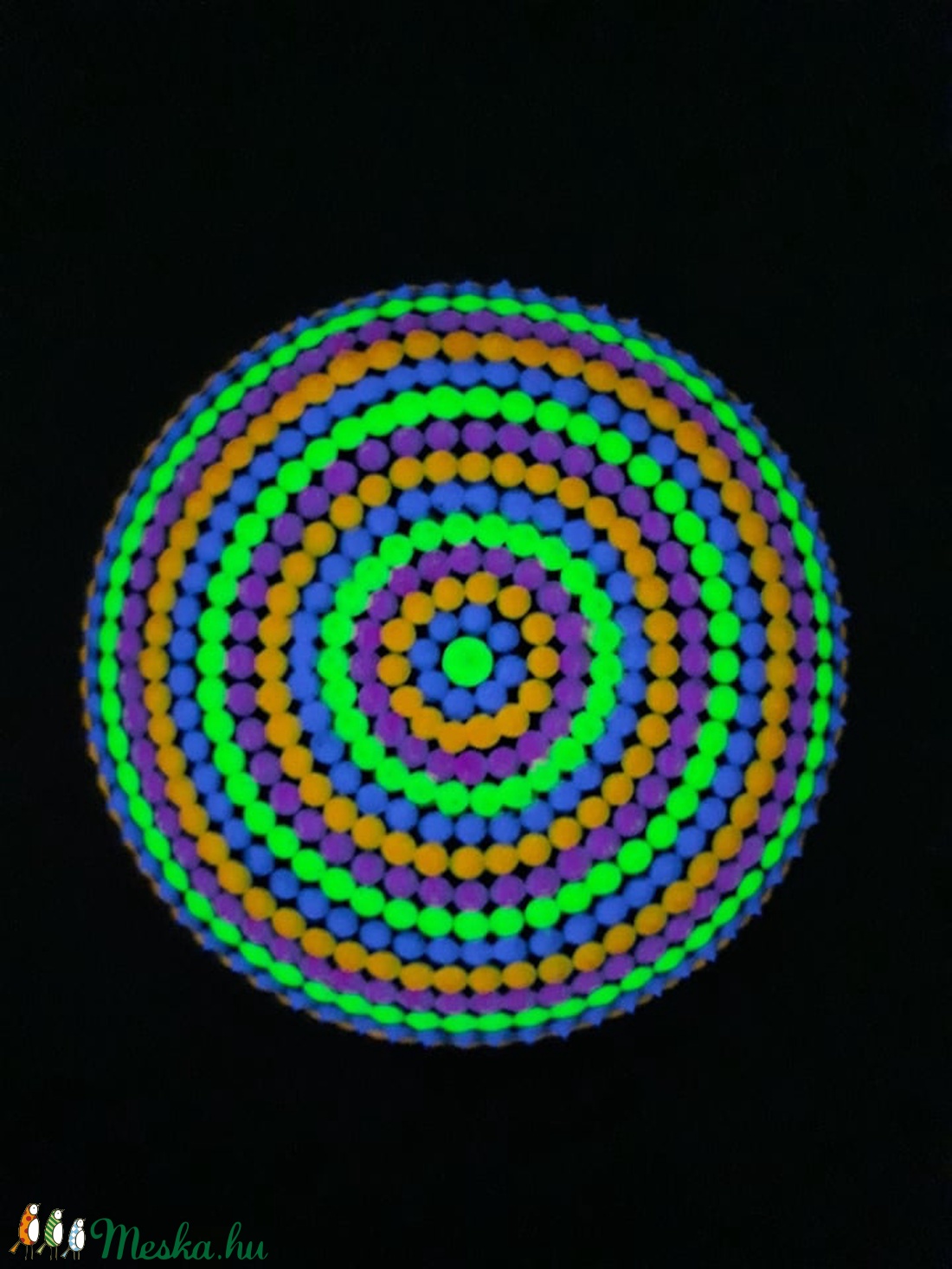 Fluoreszkáló mandala festés, gyönyörű színekkel - otthon & életmód - dekoráció - Meska.hu
