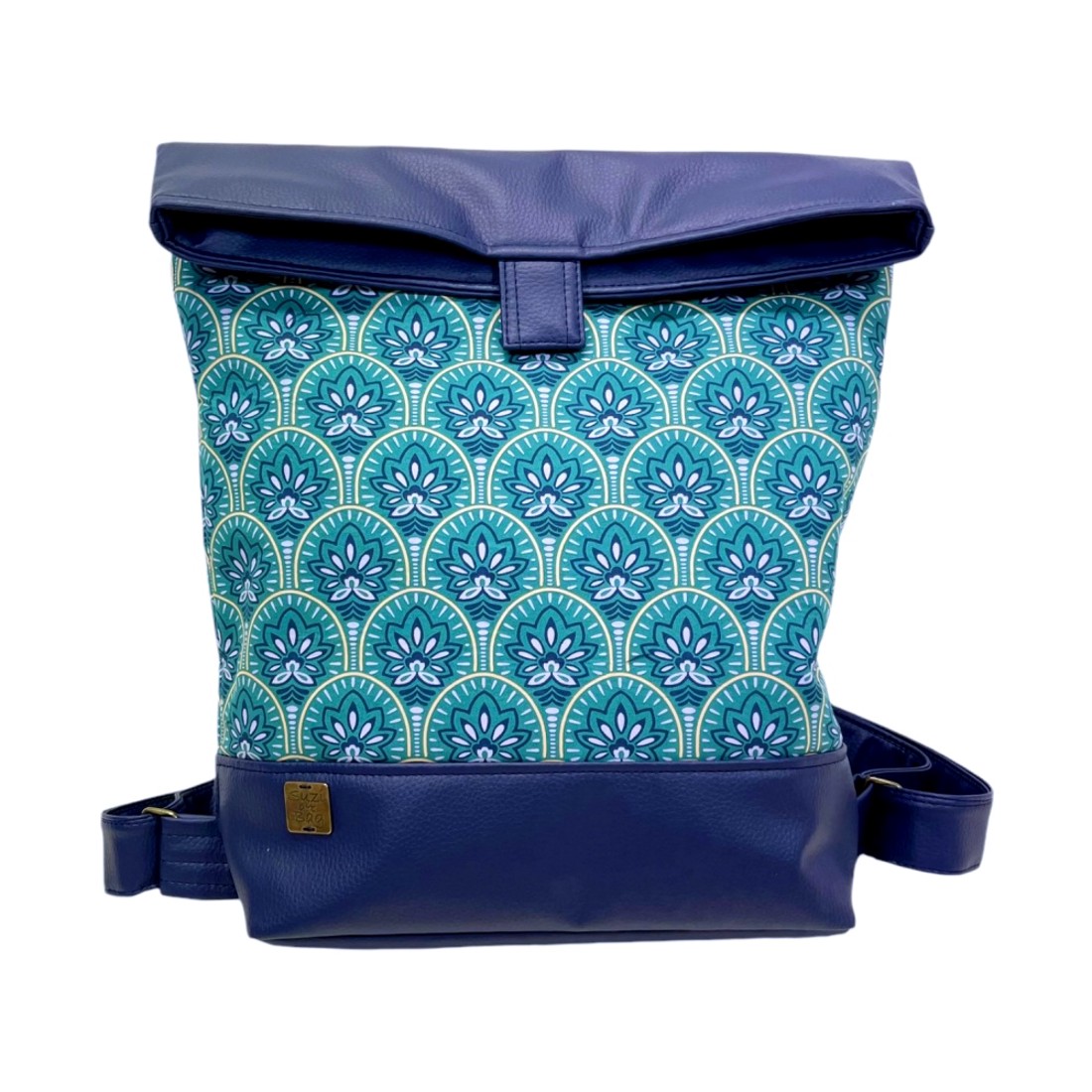 SuziartBag Sötétkék tavirózsás hátizsák - táska & tok - kézitáska & válltáska - válltáska - Meska.hu SuziartBag Sötétkék tavirózsás hátizsák - táska & tok - kézitáska & válltáska - válltáska - Meska.hu