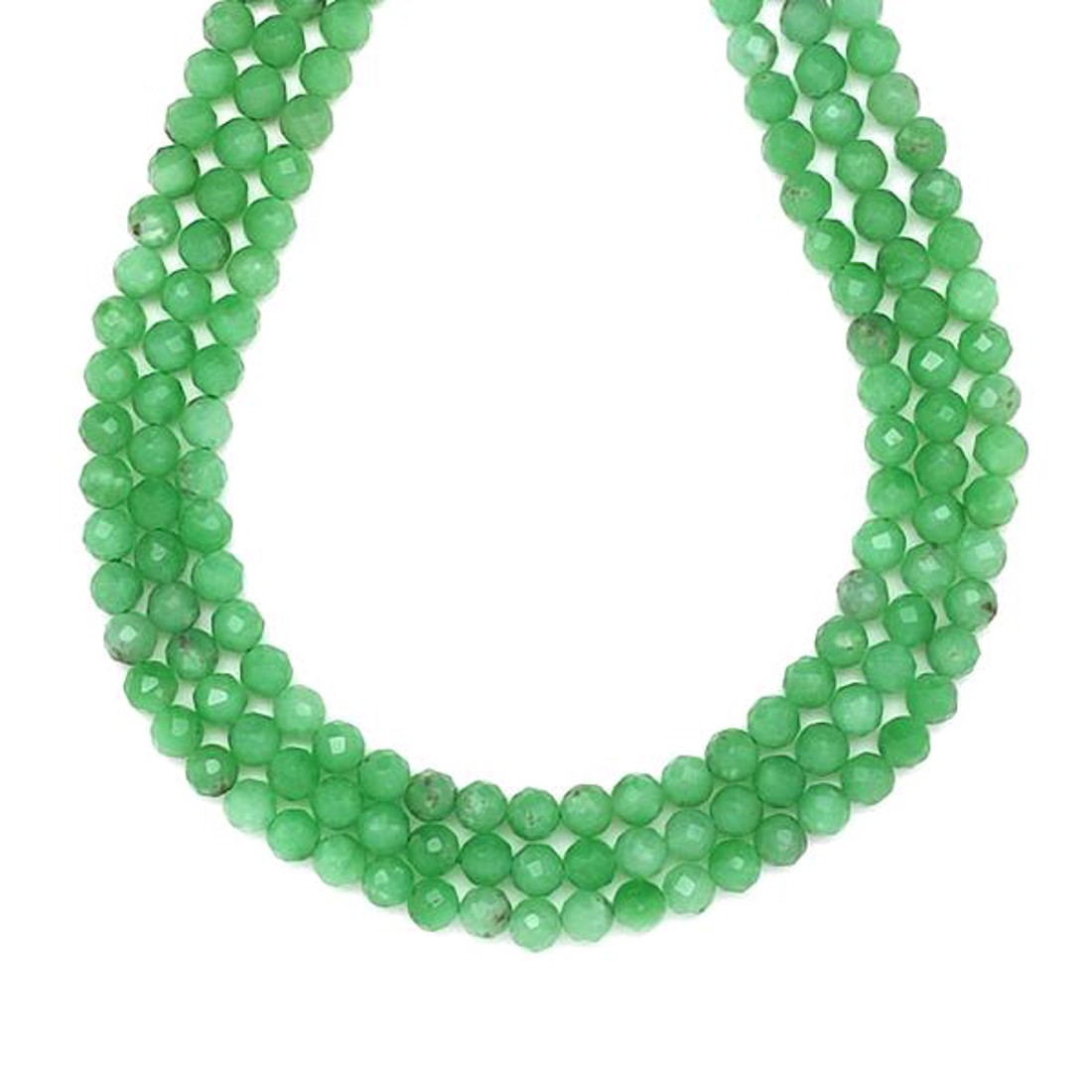 Üveg fazettált zöld golyó 4-5mm ékszerkészítő alapanyag (füzér) - kellékek & szerszámok - ásvány alapanyag - ásványfüzér - Meska.hu