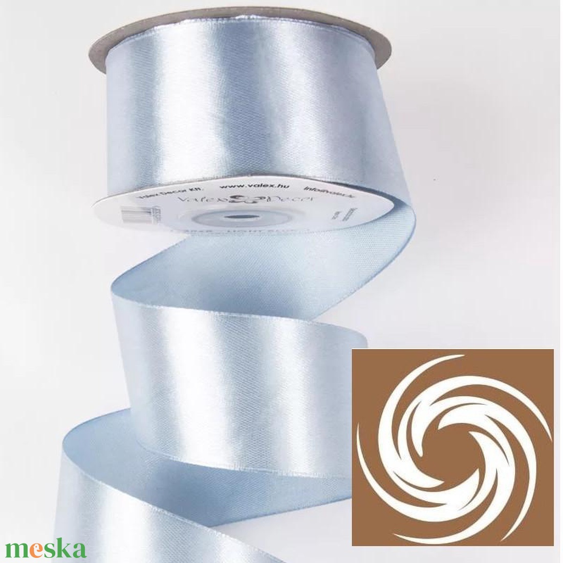 Szatén szalag 38mmx22,86m - világoskék - kellékek & szerszámok - rövidáru - szalag, pánt - Meska.hu